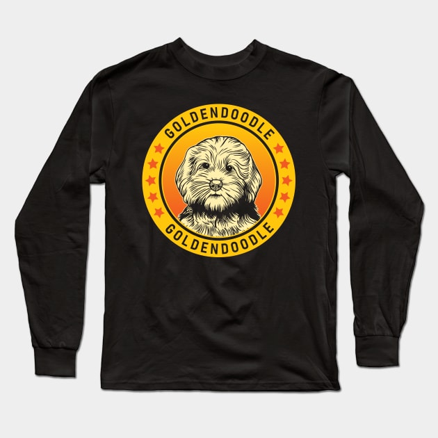 Goldendoodle Dog Portrait Long Sleeve T-Shirt by millersye